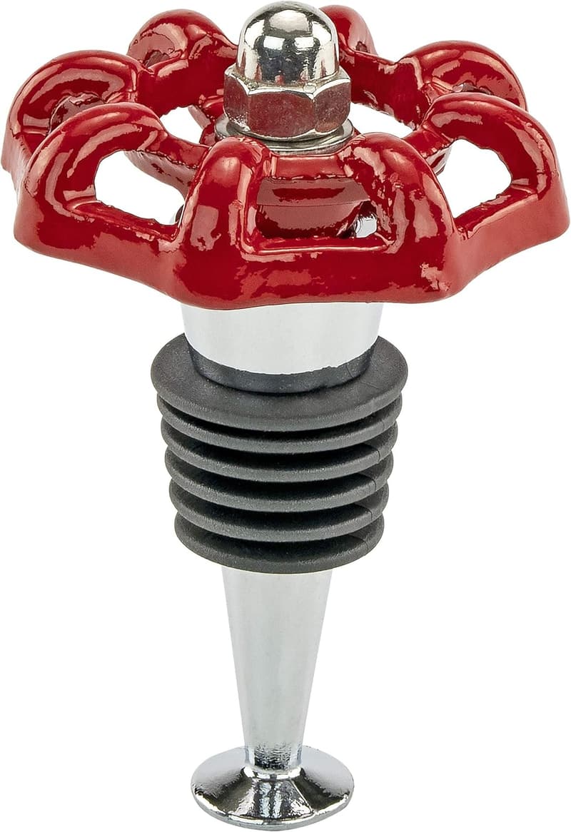 Novelty Faucet Wine Bottle Stopper – Red