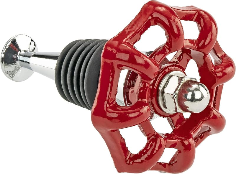 Novelty Faucet Wine Bottle Stopper – Red