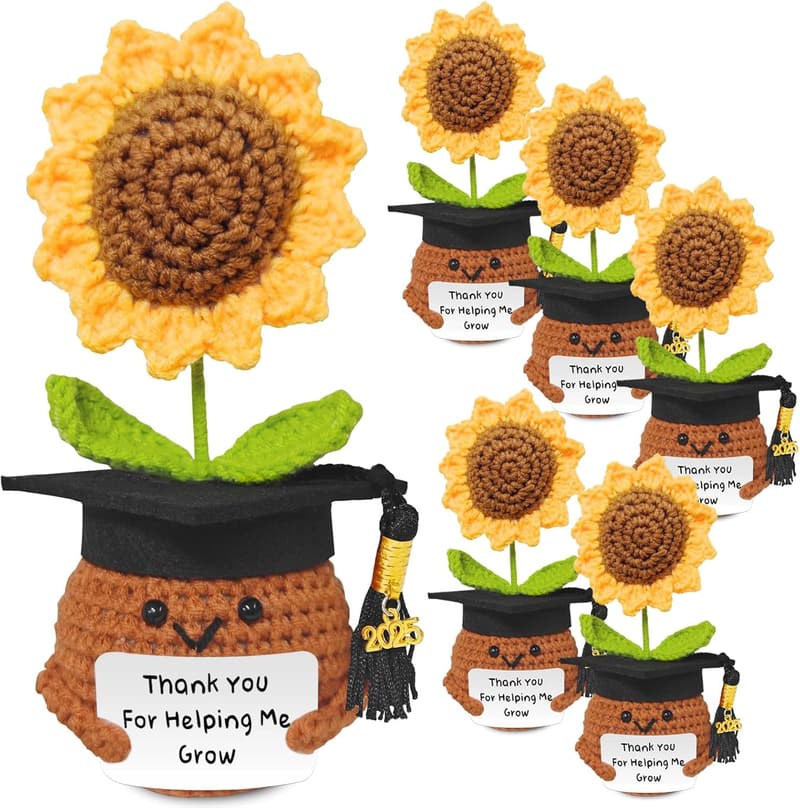 Handmade Crochet Sunflower Teacher Appreciation Gift
