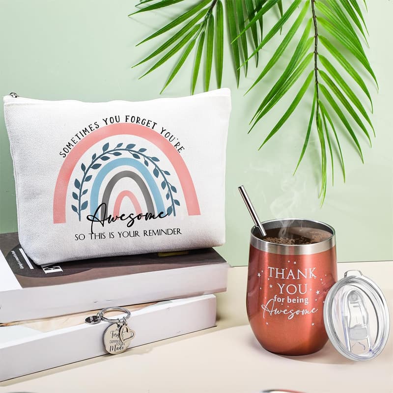 Employee Appreciation Stainless Steel Tumbler Gift Set for Women