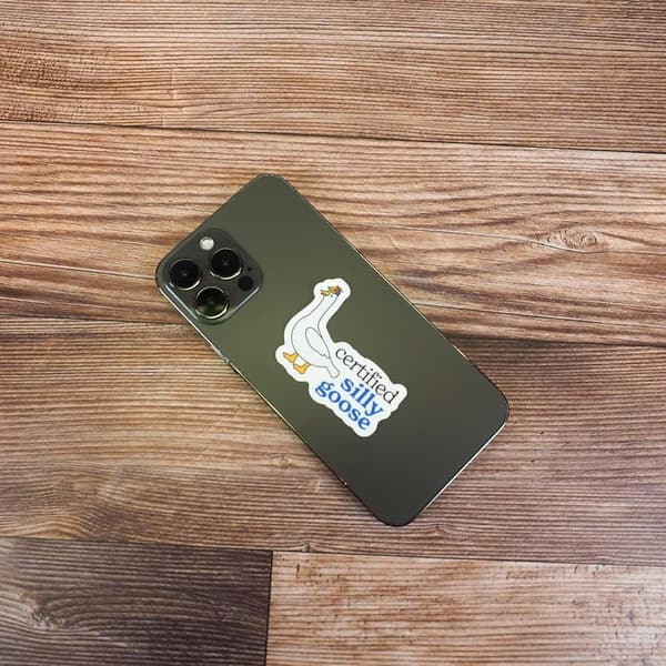 Silly Goose Sticker for Water Bottles - Cute Propeller Hat Decal