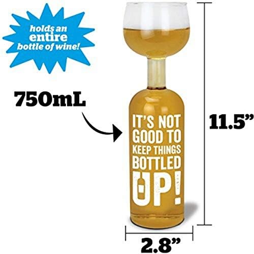 Funny Giant Wine Glass - Holds 750ml, Perfect Gag Gift