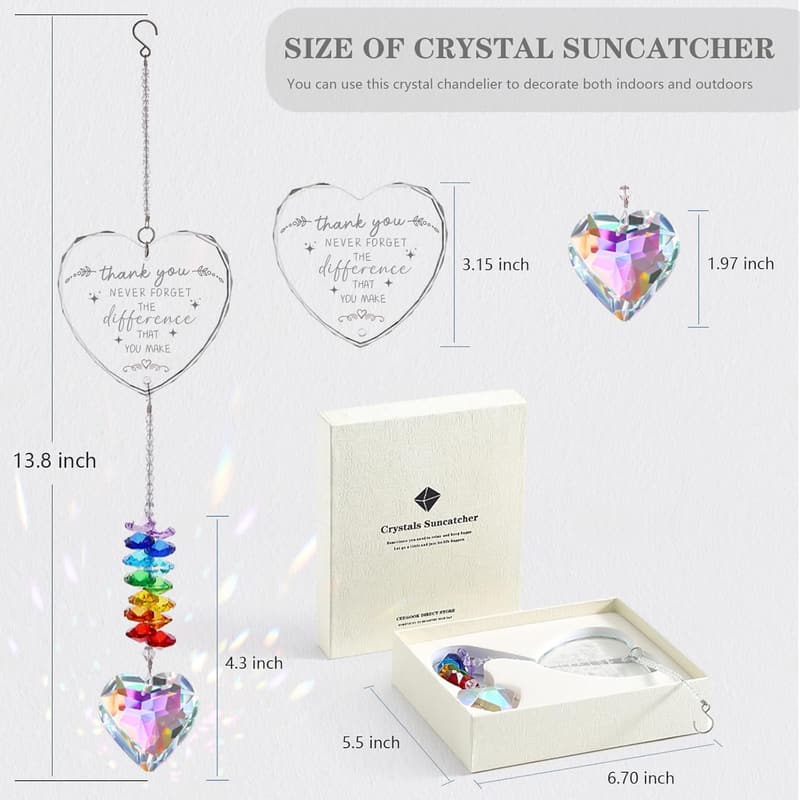 Thank You Gift - Crystal Suncatcher Ornament for Women
