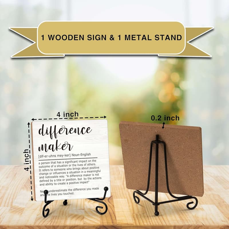 Inspirational Wood Plaque for Women - Office Gift