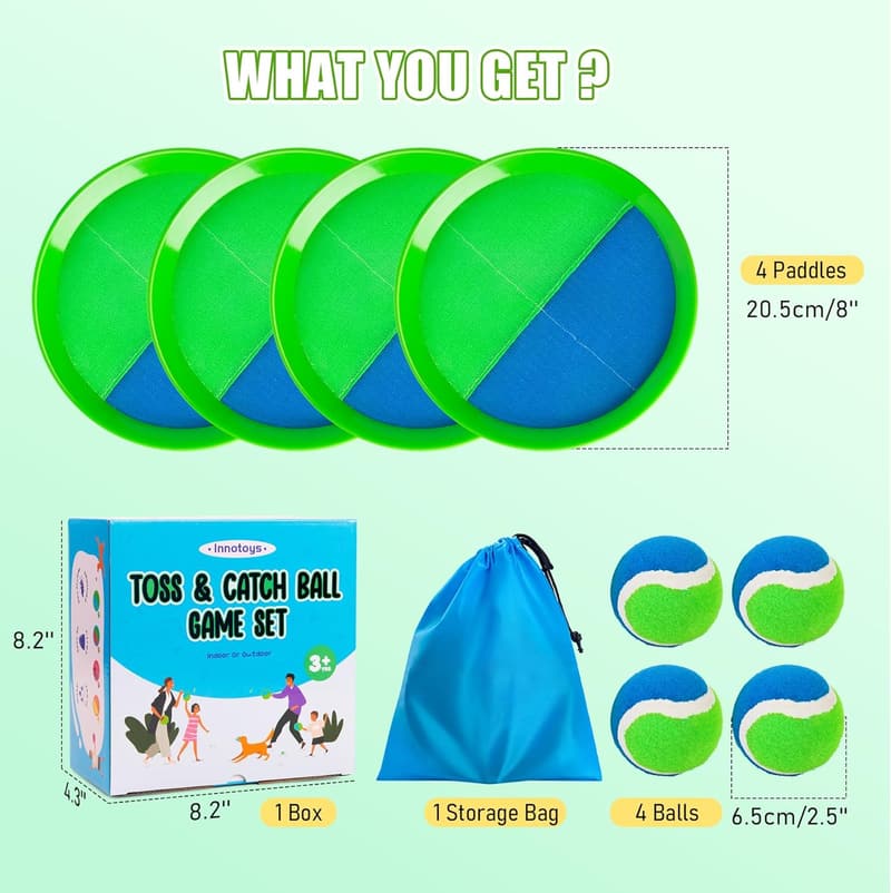 Outdoor Toss and Catch Ball Game for Kids Ages 4+ - Great Birthday Gift