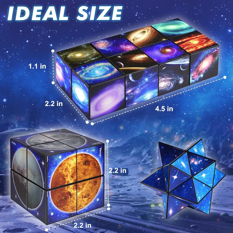 Yoshimoto Star Cube Set - 2-in-1 Magic Cube for Ages 8-12