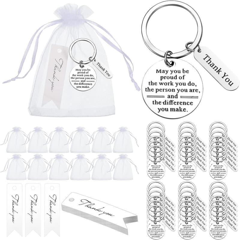 Employee Appreciation Keychain Set - 150 Thank You Gifts