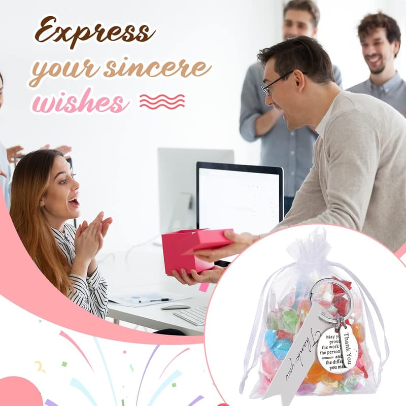 Employee Appreciation Keychain Set - 150 Thank You Gifts