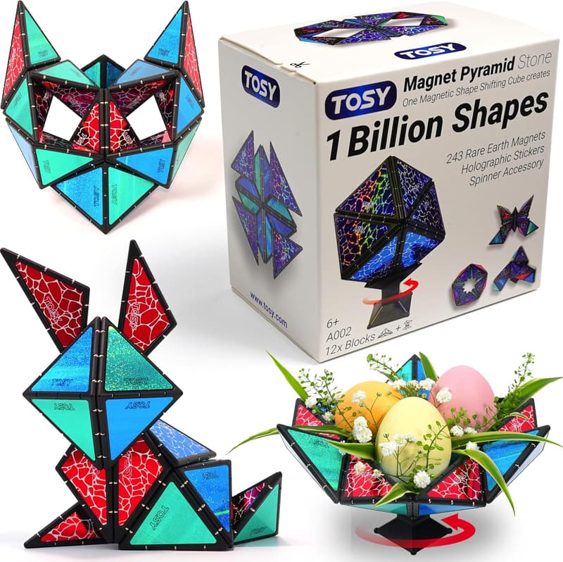Holographic Magnet Pyramid Shape-Shifting Puzzle Set