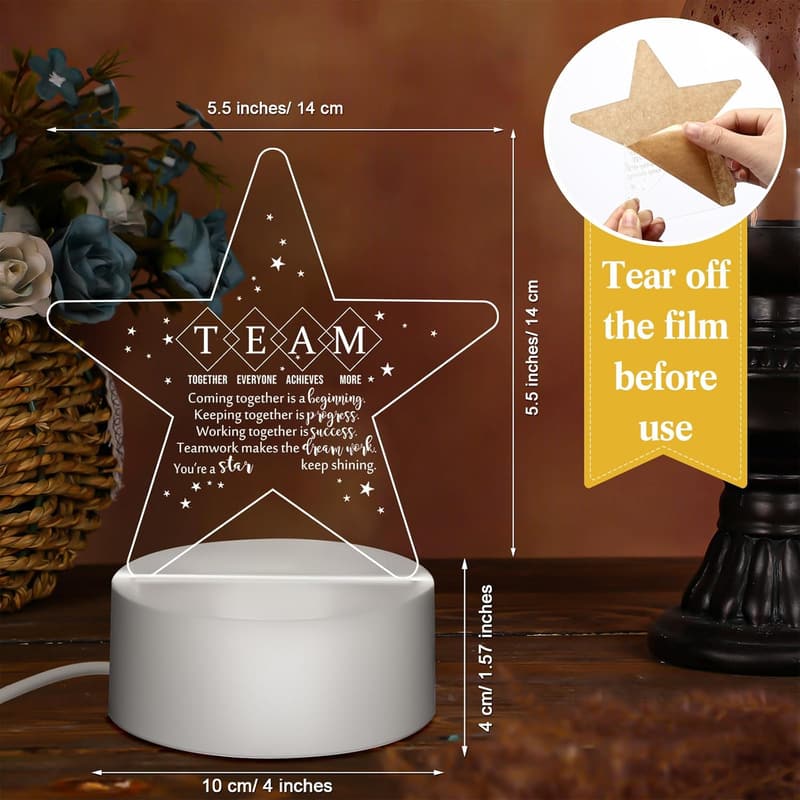 Employee Appreciation LED Night Light Lamp Set - 10 Pcs