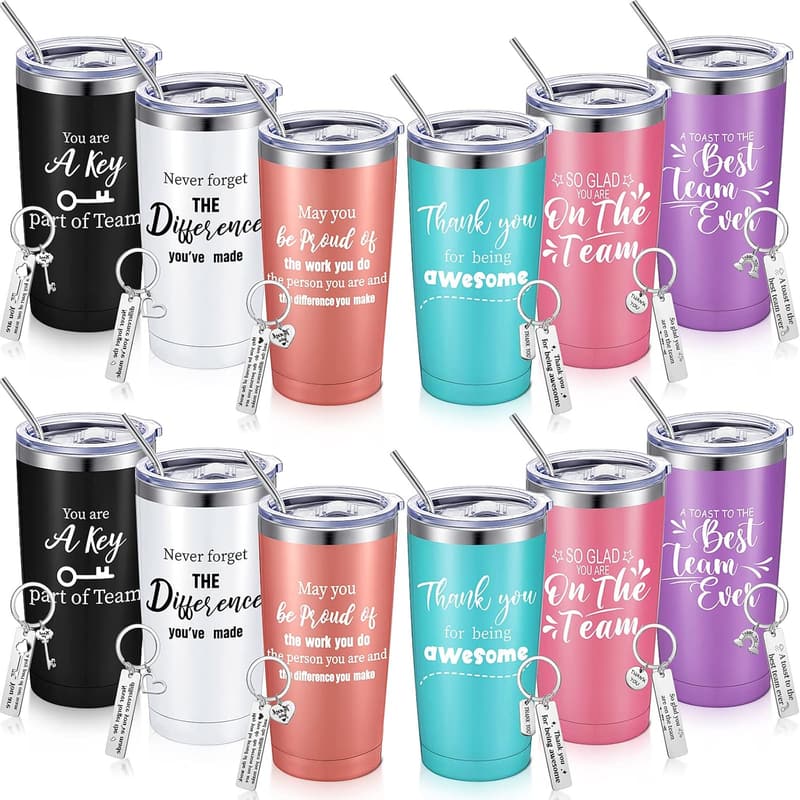 Inspirational 20 oz Stainless Steel Tumblers for Team Appreciation