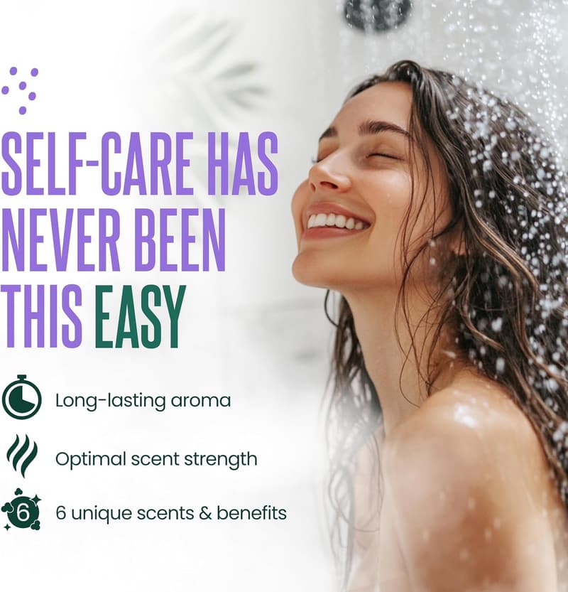Aromatherapy Shower Steamers for Stress Relief – 18 Tablets
