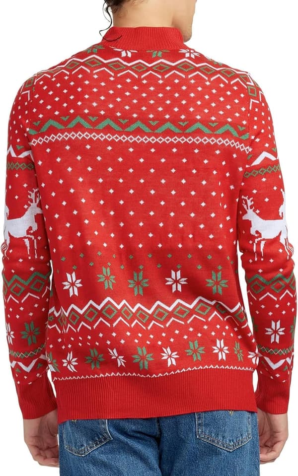 Funny Men's Ugly Christmas Sweater - Colorful Holiday Pullover