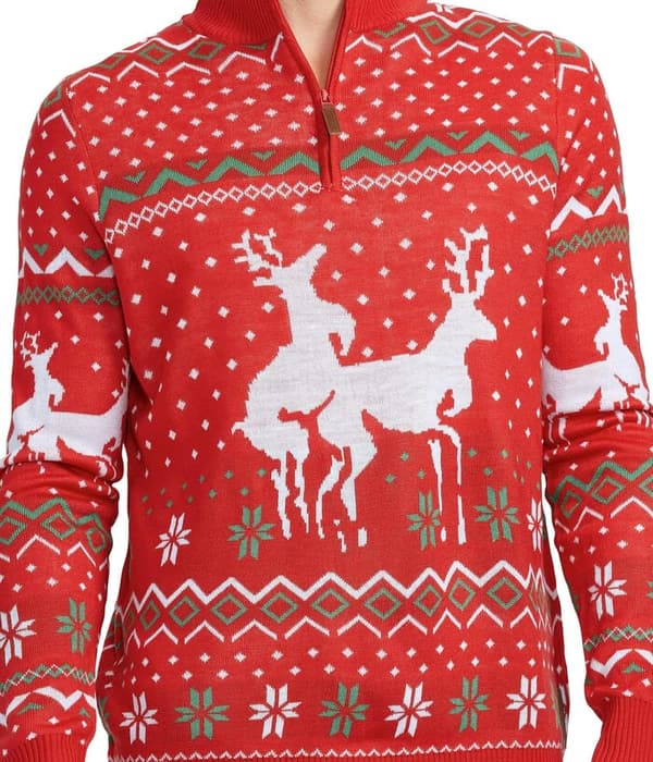 Funny Men's Ugly Christmas Sweater - Colorful Holiday Pullover
