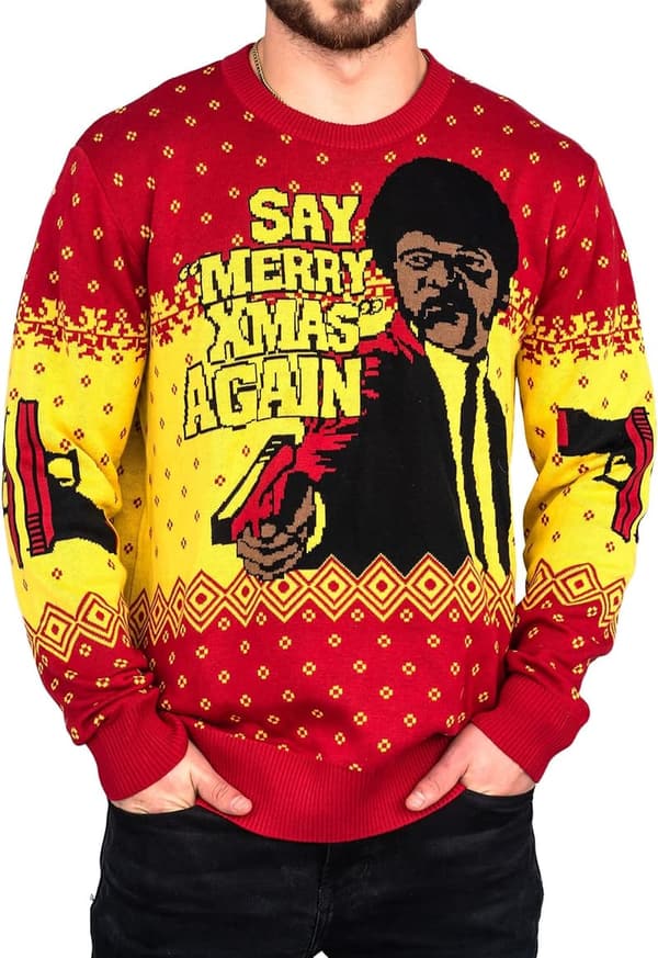 Pulp Fiction Merry Xmas Again Ugly Christmas Sweater