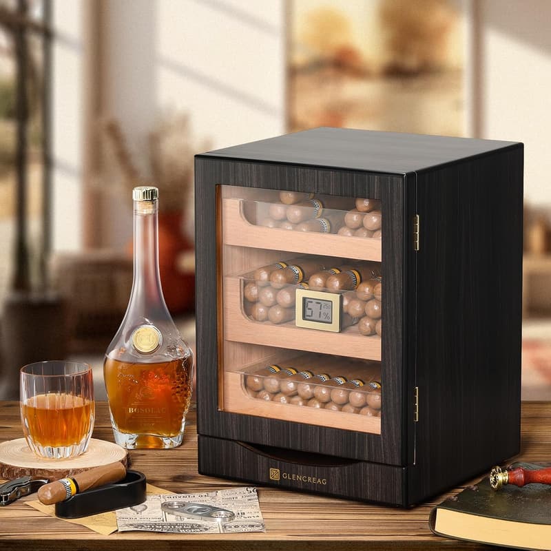 Cigar Humidor Cabinet with Spanish Cedar for Cigar Lovers