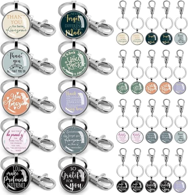 Employee Appreciation Keychains - 20 Inspirational Gifts for Women