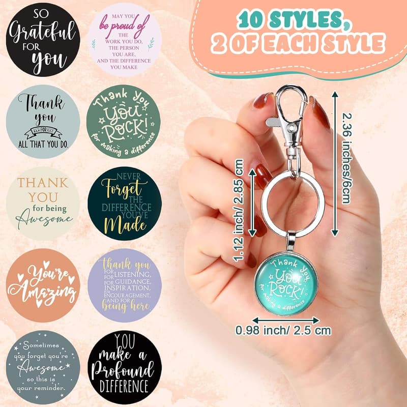 Employee Appreciation Keychains - 20 Inspirational Gifts for Women