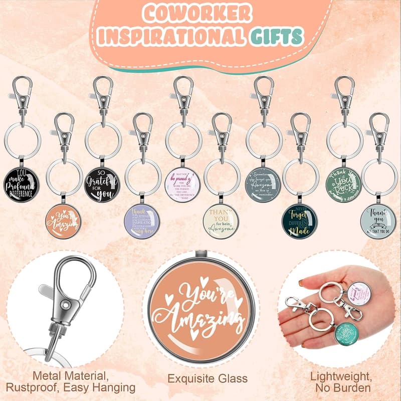 Employee Appreciation Keychains - 20 Inspirational Gifts for Women