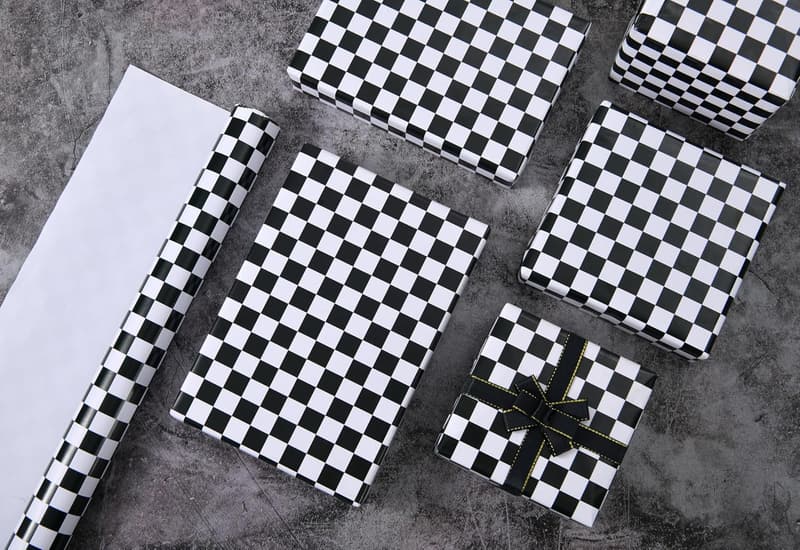 Race Car Checkered Flag Wrapping Paper Roll - 17