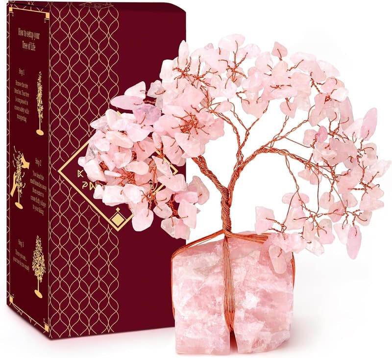 Rose Quartz Tree of Life for Positive Energy Home Decor