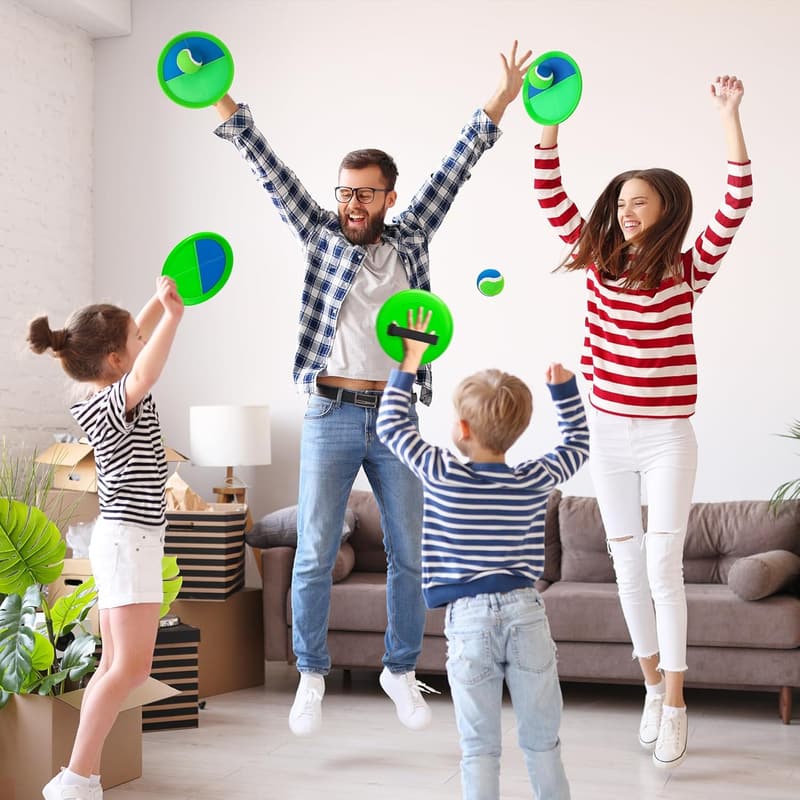 Toss and Catch Ball Set - 6 Pack - Sturdy Outdoor Indoor Game