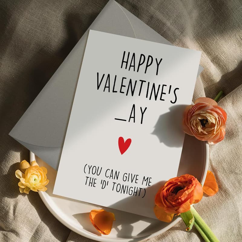 Funny Valentine's Day Card for Him - Gift for Boyfriend or Husband