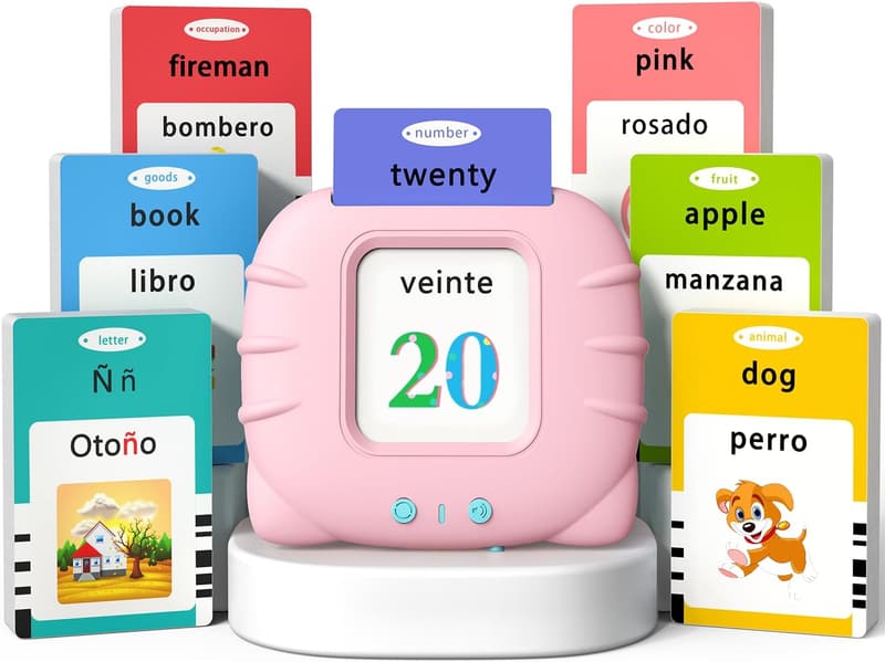 Bilingual Talking Flash Cards for Toddlers - Spanish & English