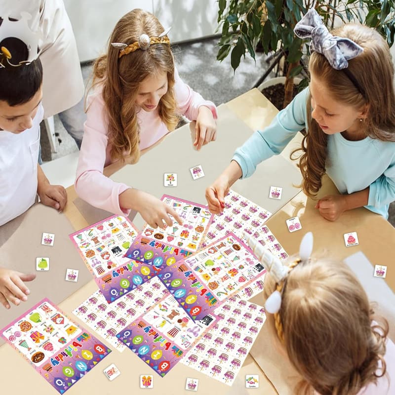 Birthday Bingo Game for 24 Players - Fun Party Cards for Adults
