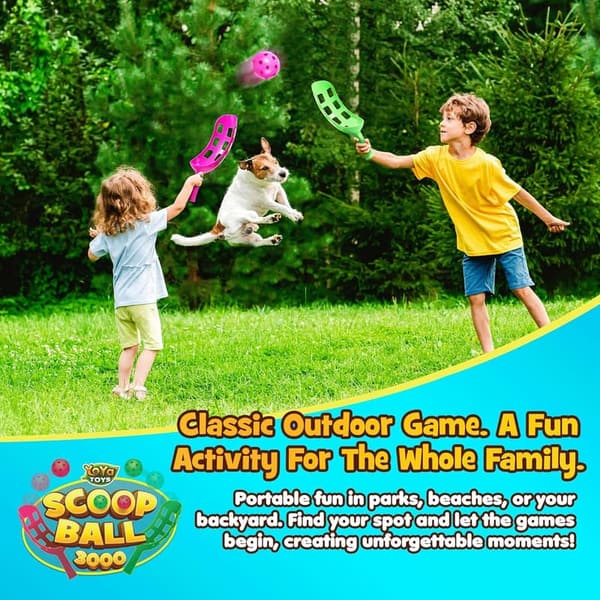 Outdoor Toss & Catch Ball Set for Kids - 2 Scoops, 2 Balls
