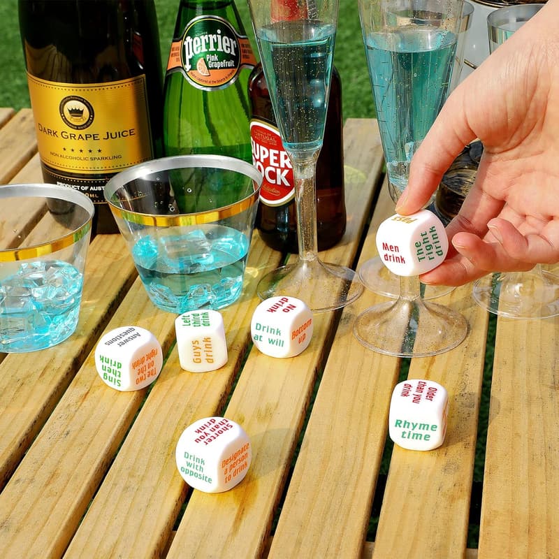 Bachelorette Party Dice Drinking Game - 6 Pcs Set