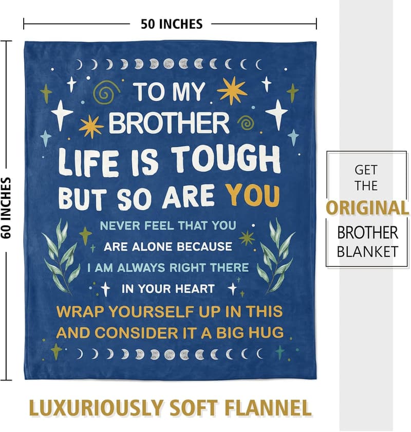 Brother's Day Blanket Gift – Soft Throw, 60