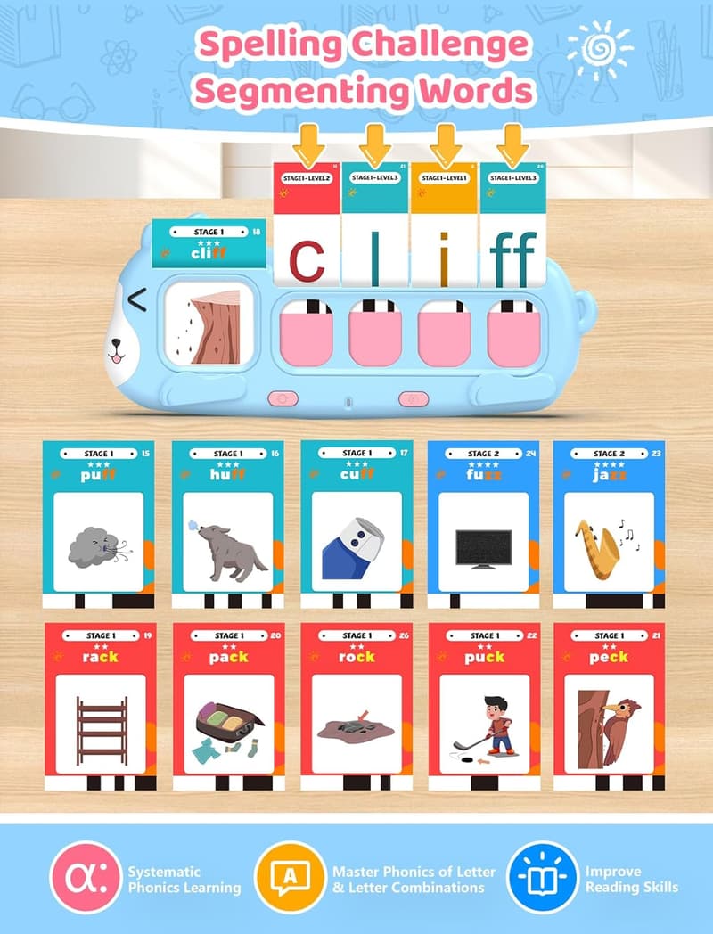 Phonics Learning Toy for 4-5 Year Olds - Improve Reading Skills