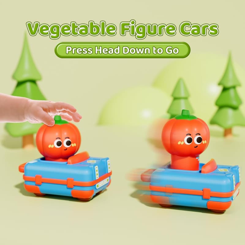 Vegetable Car Toys for 1-2 Year Old Boys | Birthday Gift