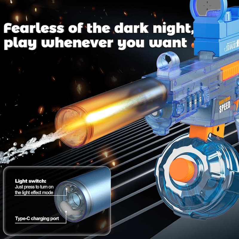 Outdoor Summer Water Blaster Gun with LED Effects