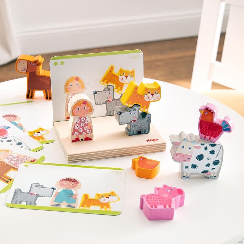 Montessori Wooden Stacking Toy for Toddlers 2-4 Years