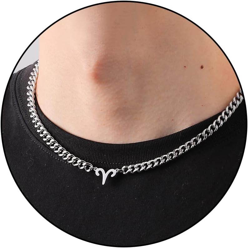 Zodiac Sign Stainless Steel Necklace for Men and Women