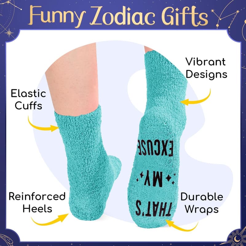 Zodiac Birthday Galaxy Socks for Women and Teen Girls