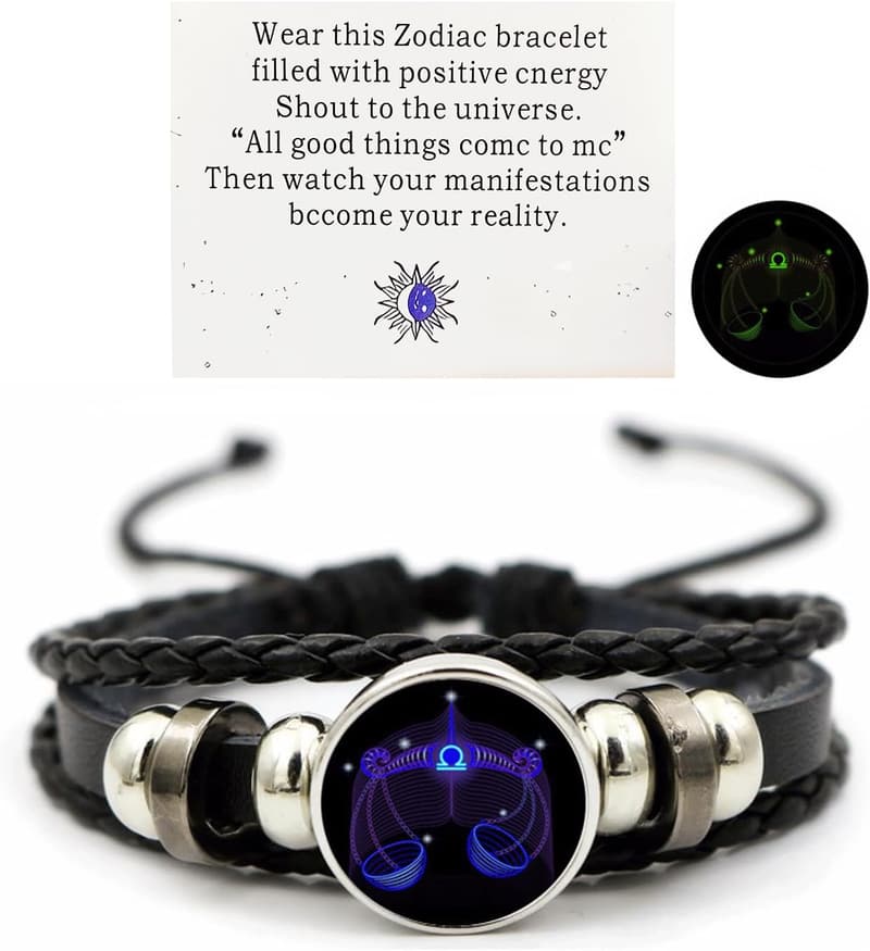 Zodiac Signs Adjustable Bracelet for Women and Men