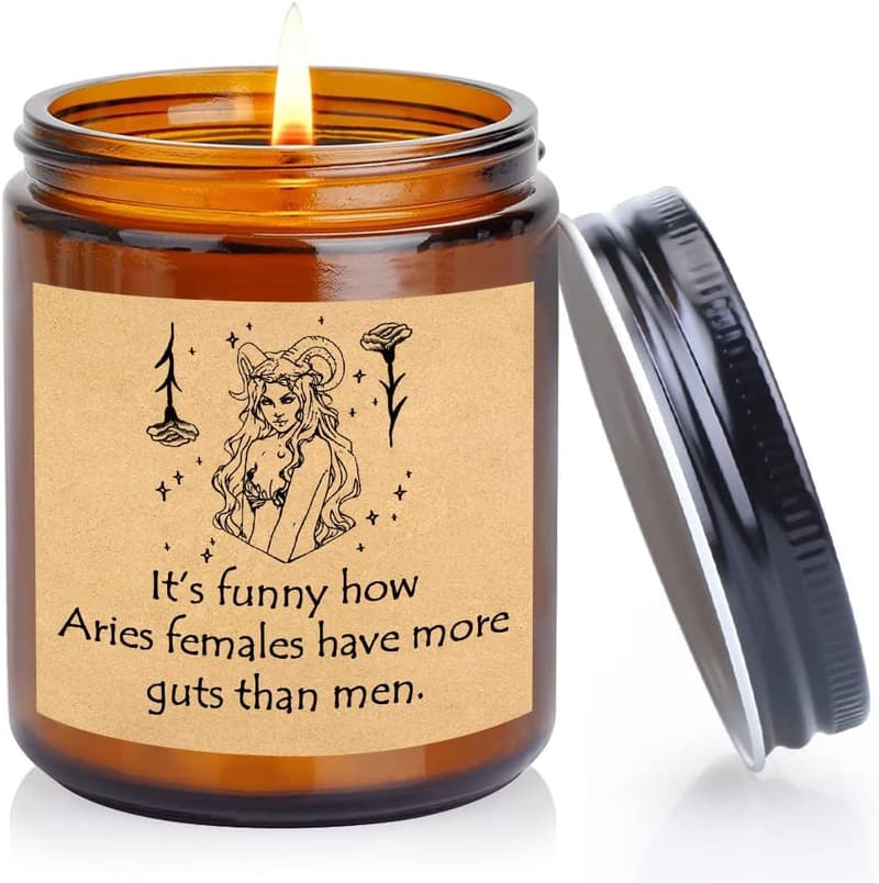 Unique Aries Birthday Candle for Women and Men