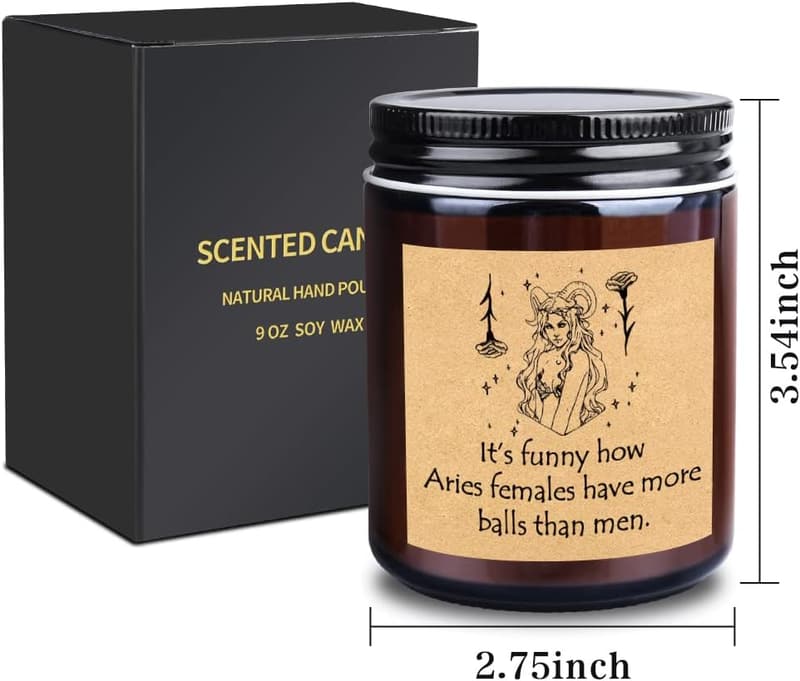 Unique Aries Birthday Candle for Women and Men