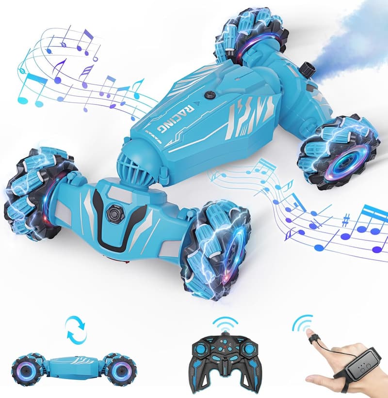 Birthday Gift: Gesture Sensing 4WD RC Stunt Car for Boys