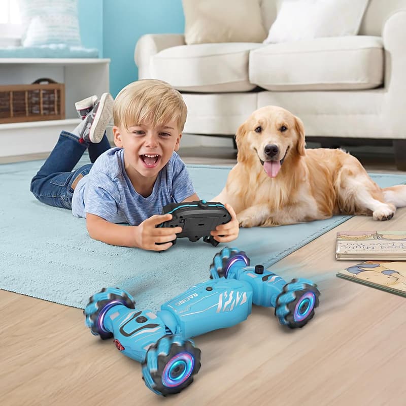 Birthday Gift: Gesture Sensing 4WD RC Stunt Car for Boys