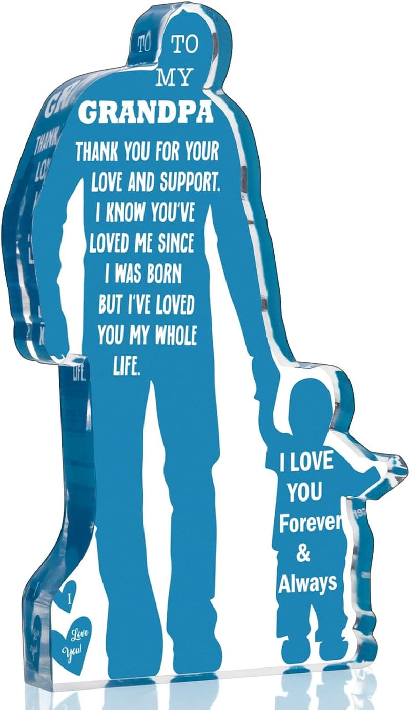 Father's Day Acrylic Plaque for Grandpa from Grandson
