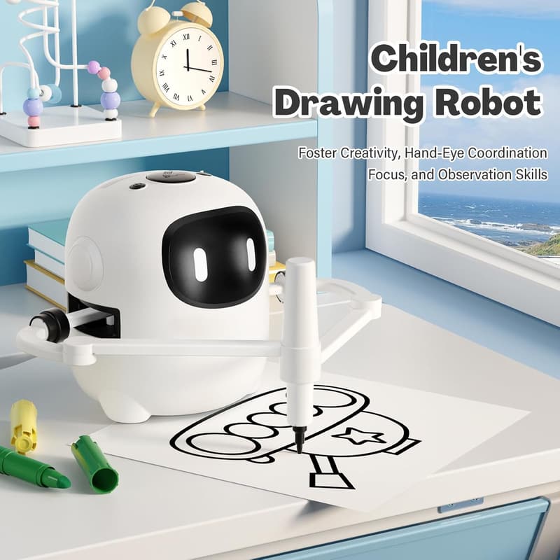 Interactive Drawing Robot for Kids – Educational Toy for Ages 3-8