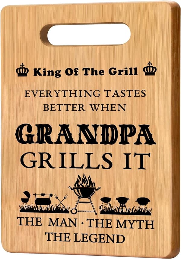 Unique Cutting Board for Grandpa's Birthday from Grandkids