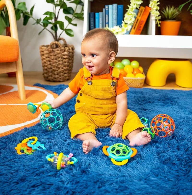Easy-Grasp Baby Rattle & Teether Gift Set - 6 Pieces
