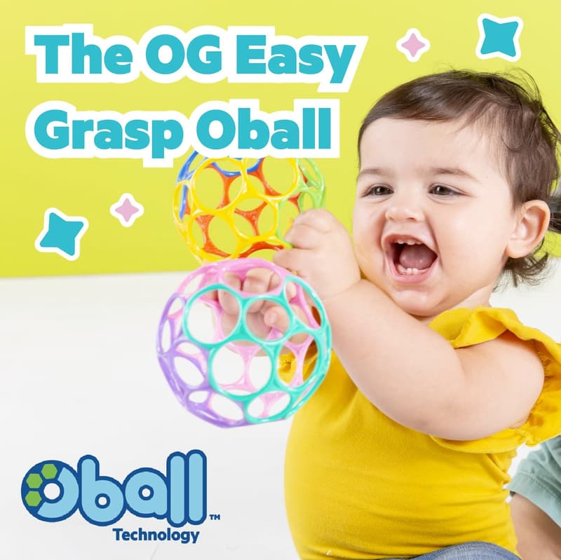 BPA-Free Teal Oball Rattle for Newborns and Up