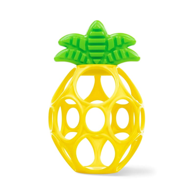 Oball Pineapple Teether Toy - BPA Free, Easy Grasp for Newborns