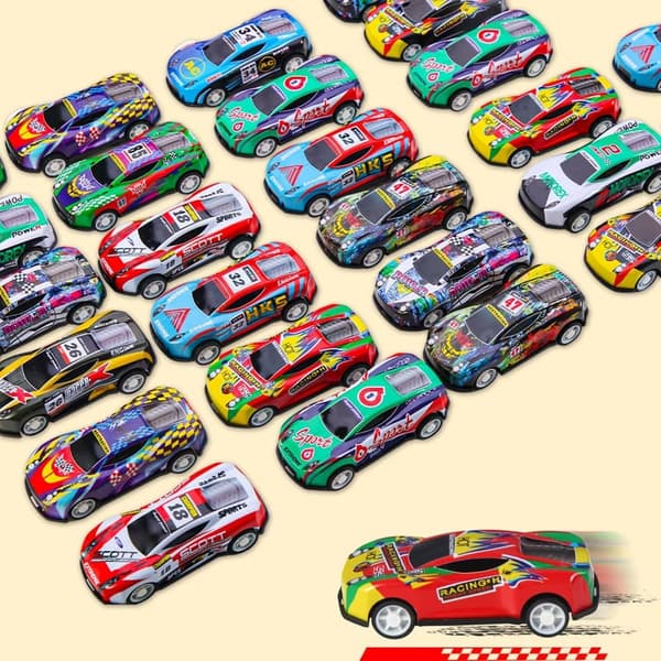 100 Pack Pull Back Toy Cars for Kids' Birthday Favors